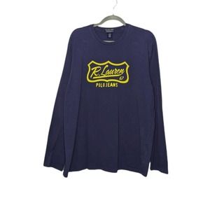 Vintage Polo Jeans Ralph Lauren Long Sleeve Spellout 90s VTG Shirt Top